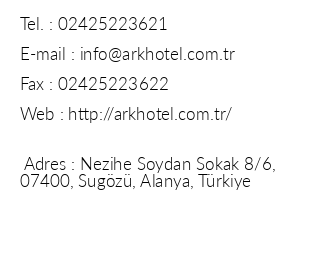 Ark Suite Hotel iletiim bilgileri